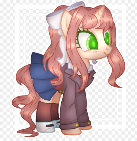 just monika transparent background Isolated Subject on HighQuality PNG