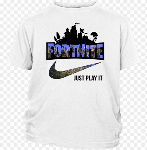 Just Play It Nike Logo Shirts T Shirt District Youth - Tee Shirt Fortnite Nike PNG Image Isolated With Transparent Clarity