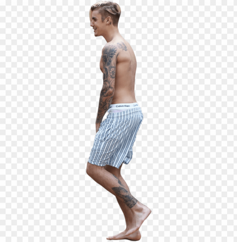 justin bieber in underpants - boy PNG without watermark free