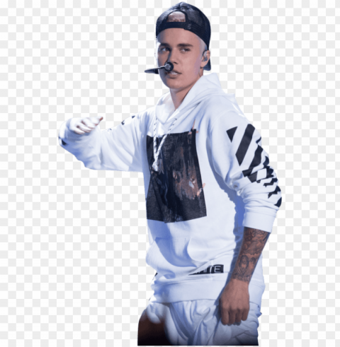 justin bieber on stage behind Isolated Object in HighQuality Transparent PNG