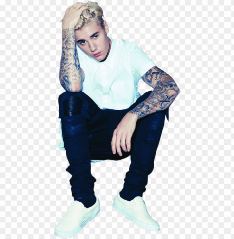 justin bieber sitting Isolated PNG Image with Transparent Background