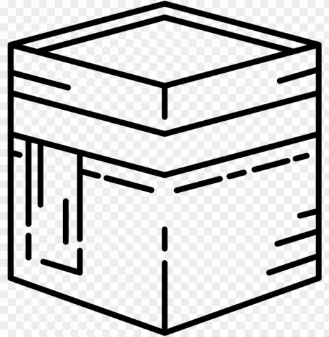 kaaba building comments - ka aba outline HighQuality PNG Isolated Illustration