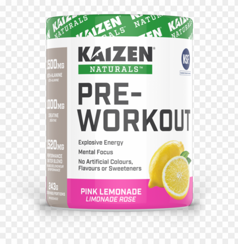 kaizen pre workout pink lemonade Isolated Element in HighQuality PNG