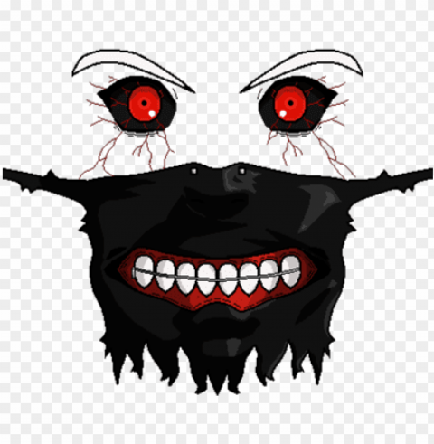 kaneki ken mask - t shirt ghoul roblox Isolated Graphic on HighQuality Transparent PNG