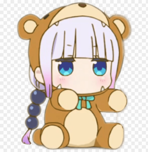 kanna sticker - anime loli bear Transparent PNG pictures archive