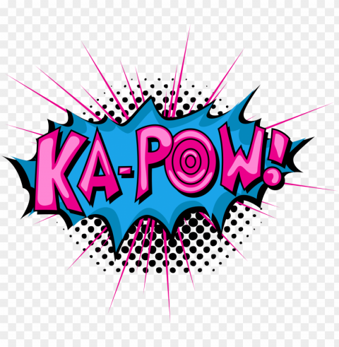 kapow pink PNG images no background