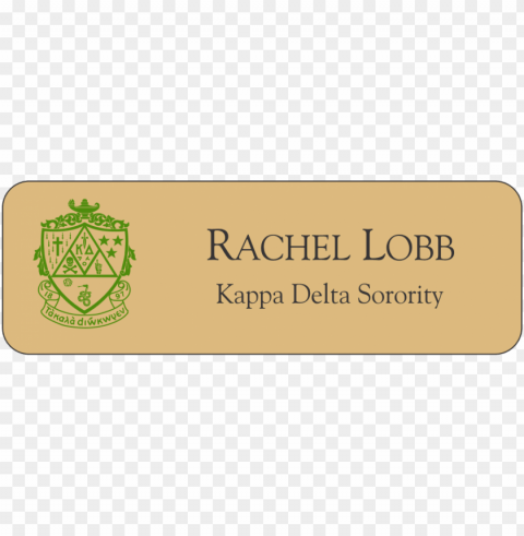 kappa delta sorority name tags PNG Image with Clear Isolated Object