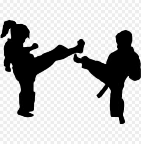 karate clipart silhouette - karate kids silhouette PNG Graphic with Isolated Design