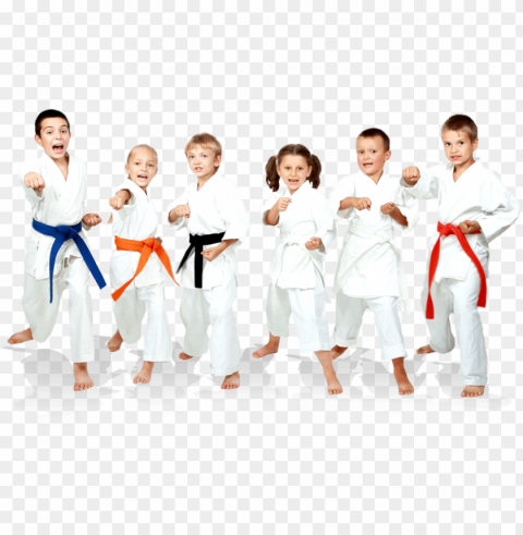 karate kids Isolated Subject on Clear Background PNG