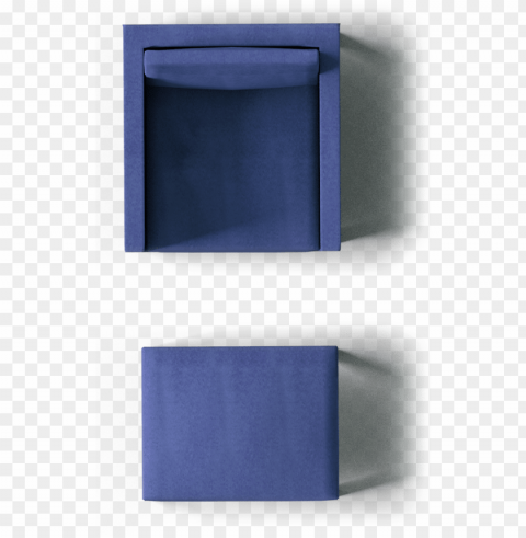 karlstad footstool and armchair top - blue sofa top view PNG images without licensing
