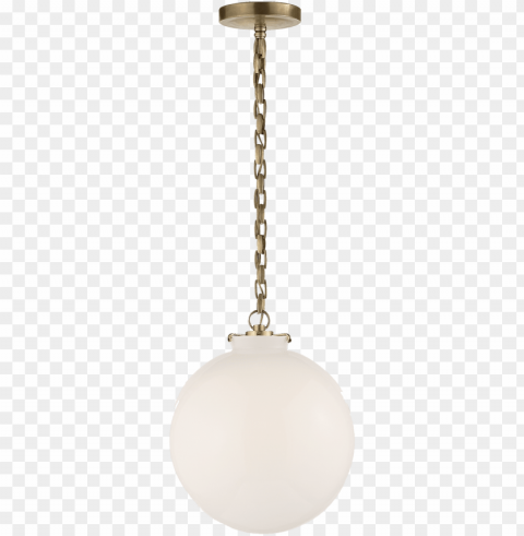 Katie Globe Hand Rubbed Antique Brass W White Glass - Visual Comfort  Co Katie Pendant Glass Transparent PNG Image Isolation