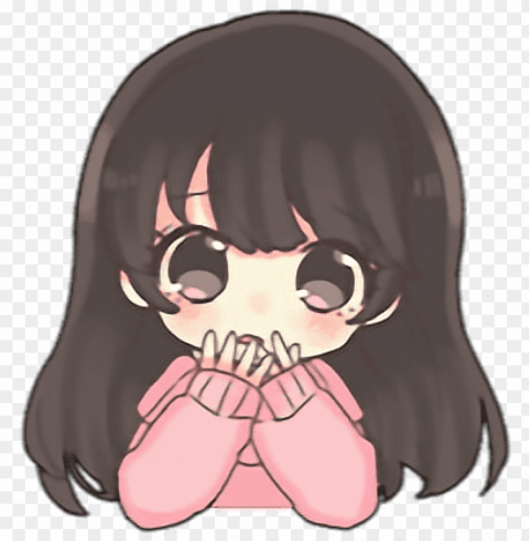 kawaii stickers cute sticker chibi adorable anime - anime Isolated Character in Transparent PNG Format PNG transparent with Clear Background ID 67e1a93b