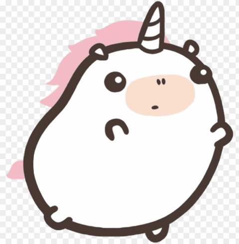 #kawaii #unicorn #cute #chubby #fat #horn #magic #magical - cute cat unicorn drawings Transparent PNG vectors