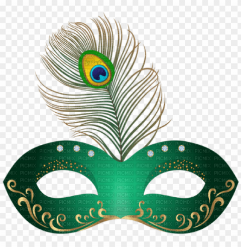 kaz creations peacock feather mask colours - clipart of carnival masks Clean Background Isolated PNG Object PNG transparent with Clear Background ID 527e51fb