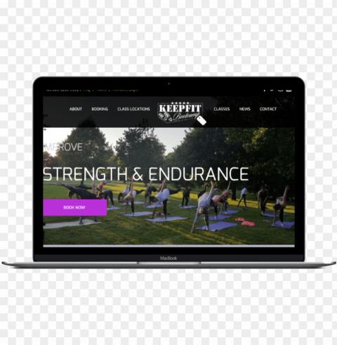 keep fit bootcamp responsive website design by london - led-backlit lcd display PNG for business use