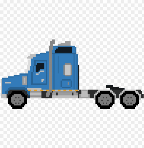 kenworth semi - pixel art PNG with Isolated Transparency