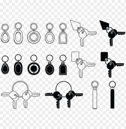 key chains icons - keychain square icon Isolated Object in HighQuality Transparent PNG