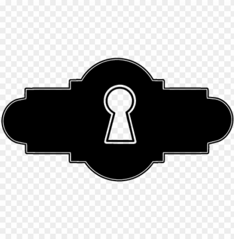 keyhole in black long horizontal shape vector - keyhole PNG Image Isolated on Clear Backdrop