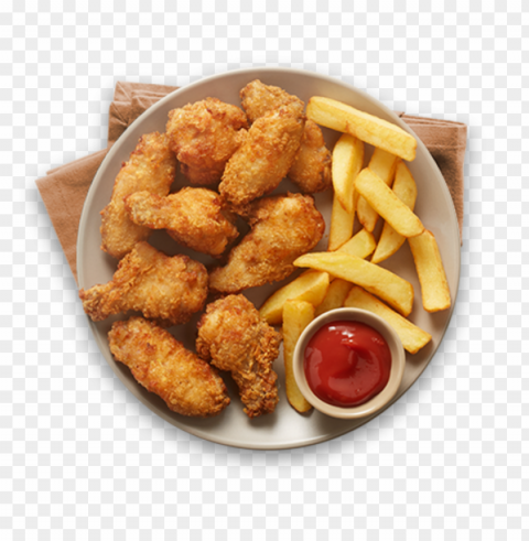 kfc food design Isolated Artwork on Clear Background PNG