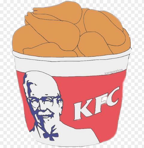 kfc sticker overlays food - kfc bucket chicken transparent PNG graphics with alpha transparency broad collection