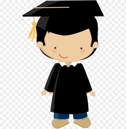 kids graduation PNG isolated