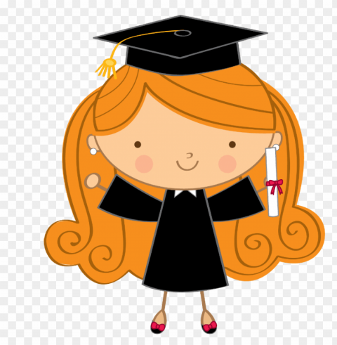 Kids Graduation Clean Background Isolated PNG Art