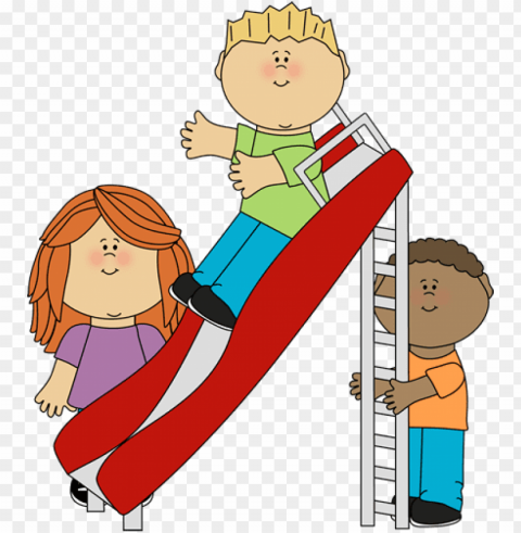 kids playing on a slide - kids playing clipart PNG images with transparent space