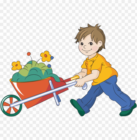 kids pushing kids clipart ClearCut PNG Isolated Graphic