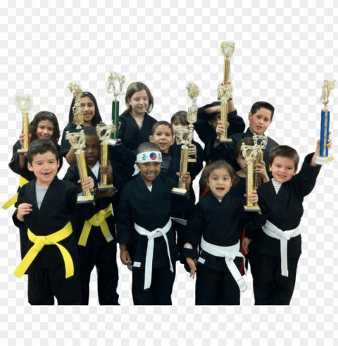 kids winning trophies PNG transparent photos for presentations