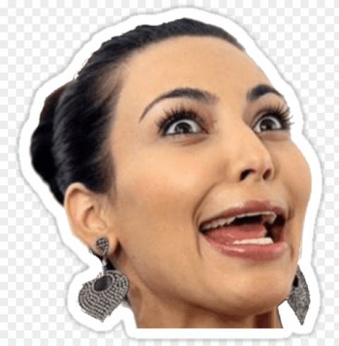 Kim Kardashian Face - Big Little Reveal Memes Transparent PNG Isolated Item