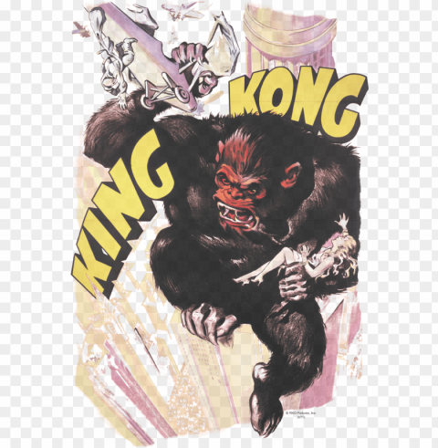 king kong plane grab toddler t-shirt - black and white movie posters in hd PNG transparent designs for projects