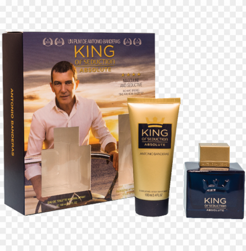 king of seduction by antonio banderas edt and after - antonio banderas king of seduction absolute edt 100ml PNG artwork with transparency