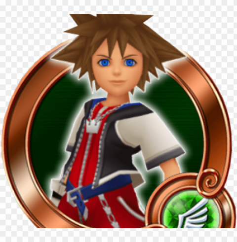 kingdom hearts clipart sora - kingdom hearts medals sora PNG with Transparency and Isolation