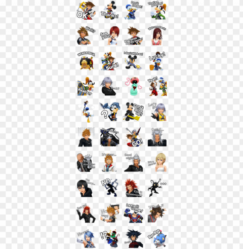 kingdom hearts line stickers Clean Background PNG Isolated Art