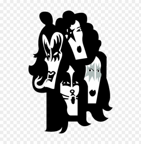 kiss band vector logo download free PNG Image with Transparent Isolated Graphic