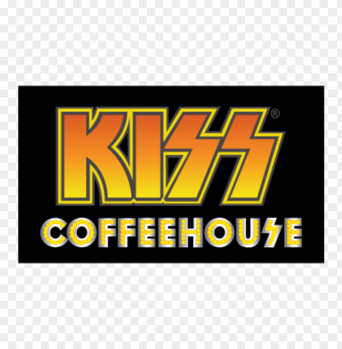 kiss coffeehouse vector logo free PNG file with no watermark