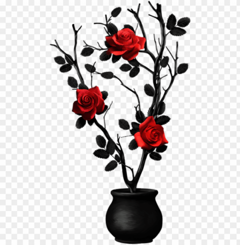 kit dark-girls01de - garden roses Isolated Element on HighQuality Transparent PNG