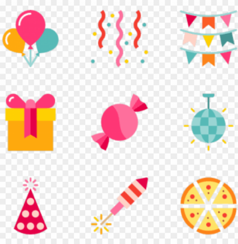 kit de festa de aniversário - party icons PNG transparent images extensive collection
