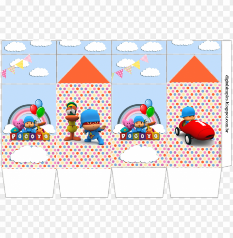 kit de personalizados tema pocoyo convites digitais - pocoyo PNG Image Isolated on Clear Backdrop