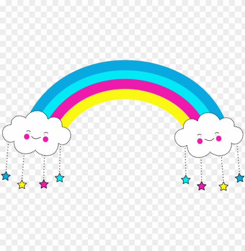 kit digital gratuito tema unrnio kit digital unicórnio - nuvem e arco iris HighQuality Transparent PNG Isolated Graphic Element