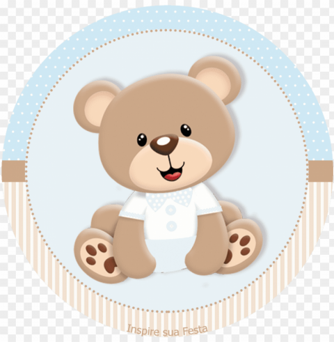 kit festa pronta para chá de bebê tema ursinho - teddy bear for baby Isolated Object on Transparent PNG