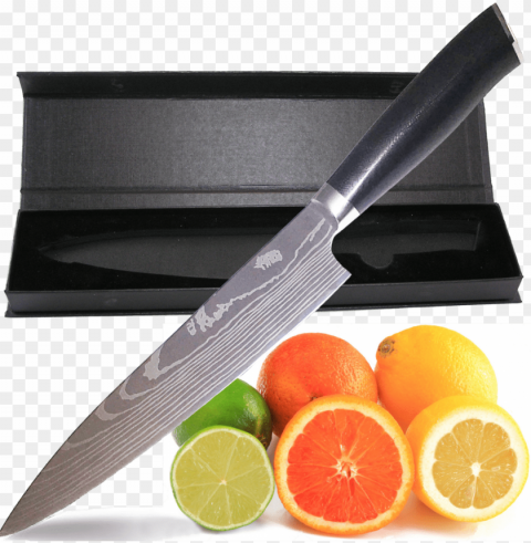 kitchen knife fora unique professional 8 inch chef - utility knife Transparent Cutout PNG Isolated Element