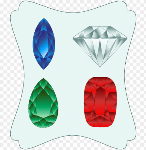 - kite - diamond ruby emerald sapphire Isolated Illustration in HighQuality Transparent PNG