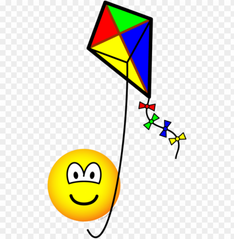 kite flying emot - playing emots Isolated Illustration in Transparent PNG