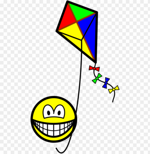 kite flying smile - smiley HighResolution PNG Isolated Illustration