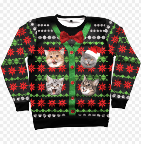 kitten carols - sweater Isolated Item on Transparent PNG