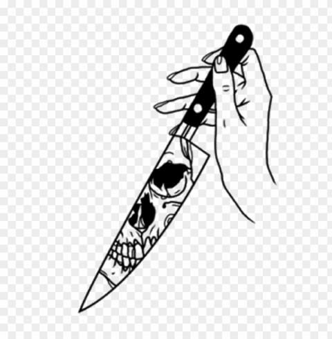 knife skullknife skull knife tumblr freetoedit - tattoo Clear background PNG graphics