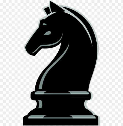 Knight Svg Horse Silhouette - Knight Chess Piece PNG Isolated Object With Clear Transparency