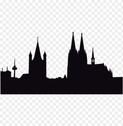 kölner dom silhouette Clear Background PNG Isolated Graphic PNG transparent with Clear Background ID 9e045362