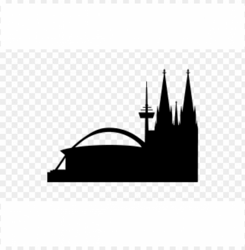 kölner dom silhouette Clear Background PNG Isolated Subject